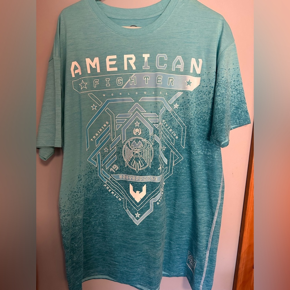 American Fighter Men's Teal Graphic T-Shirt